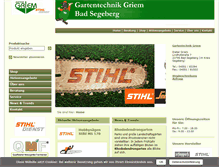 Tablet Screenshot of gartentechnik-griem.de